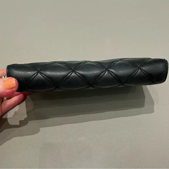 NWOT Kate Spade Natalia Continental Quilted Large Leather Black Zippered Wallet - Picture 2 of 7